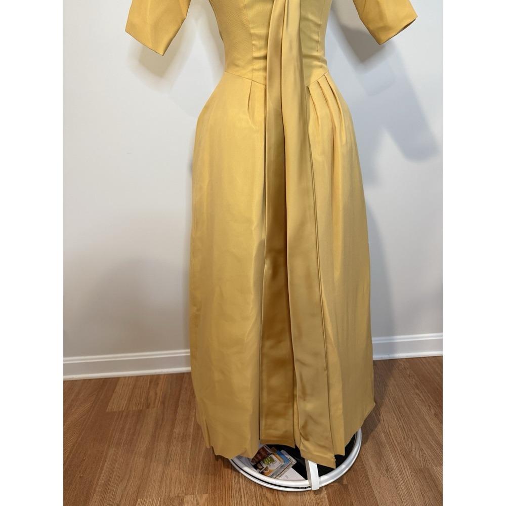 Vintage 1960s Lorrie Deb Formal Full Length Evening Dress Gown Chiffon Overlay S - Picture 9 of 14